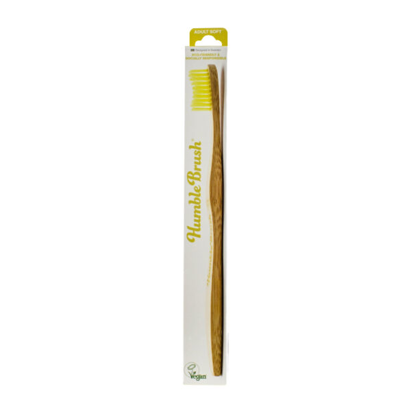 Cepillo de dientes bambú adultos amarillo