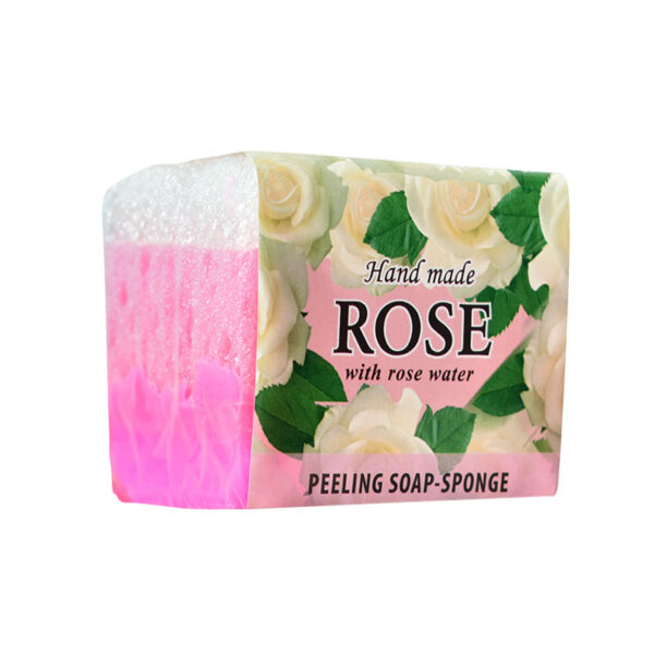 Jabón de Peeling esponja de rosa blanca 65 gr.