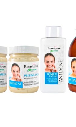 Tratamiento antiacné: Mascarilla, peeling y tonico facial, y tónico intensivo noche