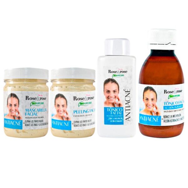 Tratamiento antiacné: Mascarilla, peeling y tonico facial, y tónico intensivo noche