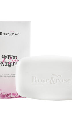 JABON EN PASTILLA CON ACEITE NATURAL DE ROSAS