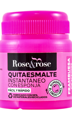 QUITAESMALTE CON ESPONJA DE AROMA DE FRAMBUESA