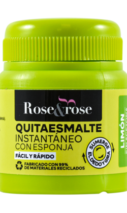 QUITAESMALTE CON ESPONJA DE AROMA DE LIMON