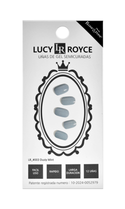 Uñas Semicuradas Coreanas Efecto Gel Color Verde Menta Polvorienta